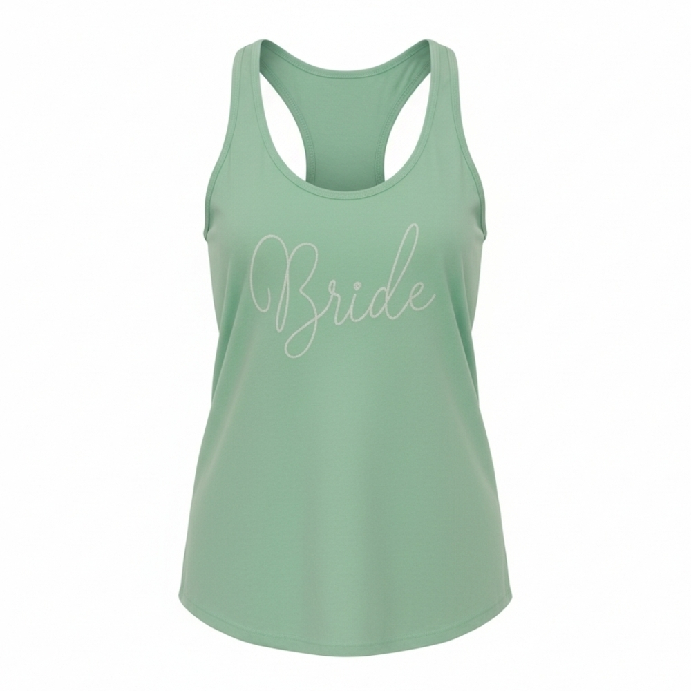 ✳️5/$15 - Bride women's mint green raceback lightweight tank top  - large